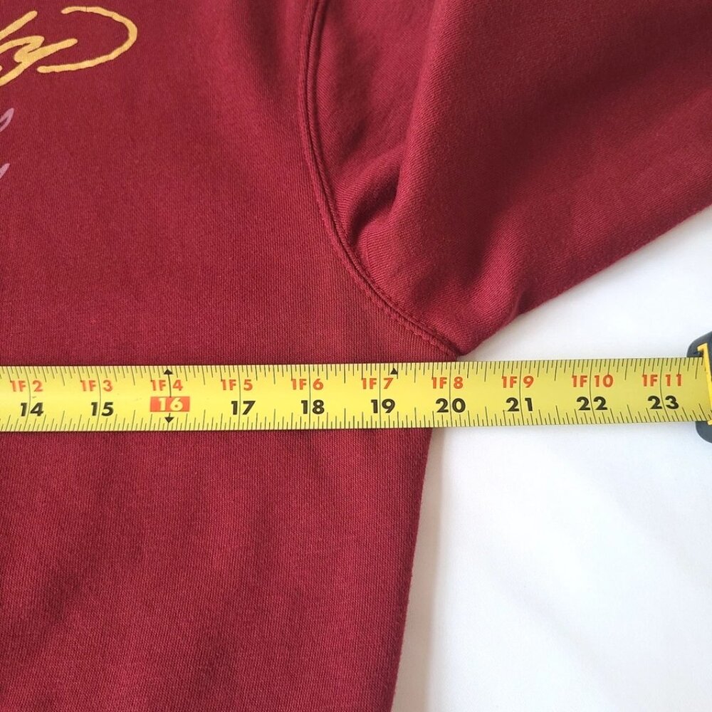 Ed Hardy Graphic Crop Pullover Sweatshirt Shirt Red Small Rose Tattoo Y2K Retro - Picture 10 of 12